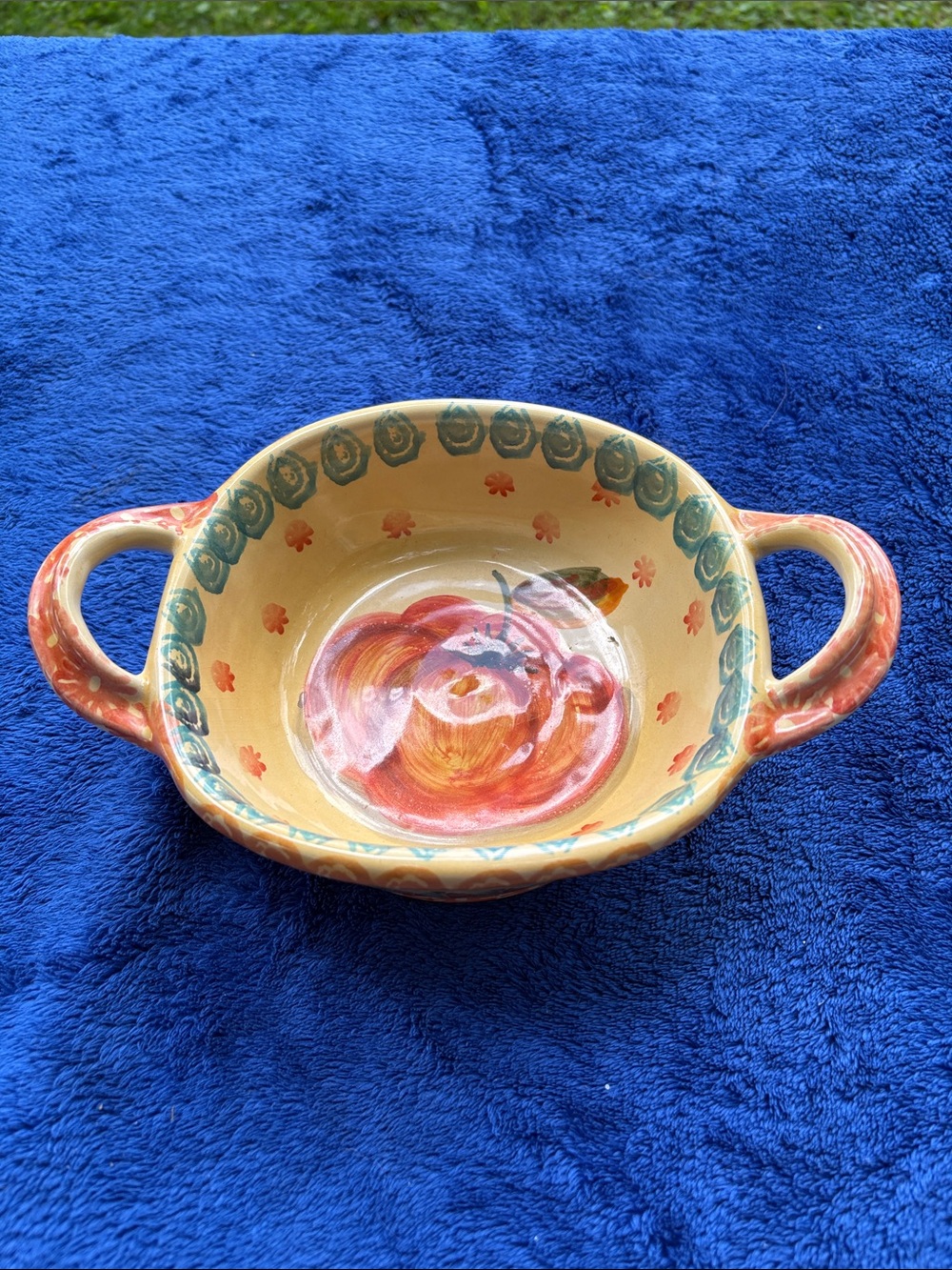 Italica Ars Hand-Painted Fruit Ceramic Serving Bowl Made in Italy